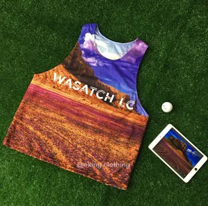 Benutzer definierte reversible NO MOQ personal isierte Logo Sublimation Druck Mesh Praxis Männer Jugend Lacrosse Pinnies Uniform Set Trikot