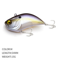 Leurre de pêche dur 54mm 15g pour la pêche en mer, longue portée, leurre vibrant bionique métallique coulant pour la pêche au bar