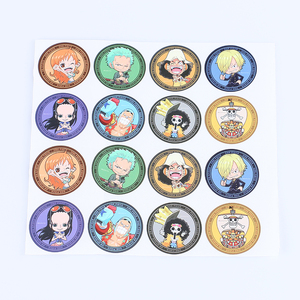 vinyl custom logo printing reward decals kiss cut sheet round sticker label for kids cartoon - Product Image 1