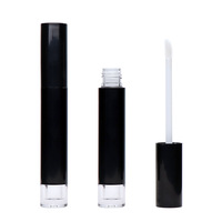 Tubes de gloss cosmétique couleur macaron mat, vente en gros, contenants doux au toucher rose et bleu Morandi, emballage pastel personnalisé avec logo, PETG
