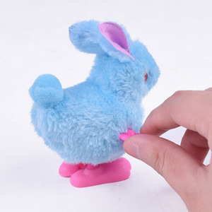 Factory Wholesale Kids Cartoon Plush Rabbit Wind up <b>Toys</b> Clockwork for Developmental Funny <b>Toys</b> - Product Image 3