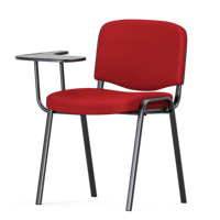 Chaise de bureau pivotante ergonomique moderne JOHOOFURNITURE, confortable, en tissu maillé, avec tablette d'écriture, empilable, avec rangement, chaise haute