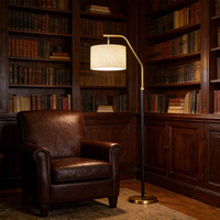 Lampe sur pied en métal nordique, abat-jour en tissu moderne, décoration de salon, lampe sur pied pour chevet