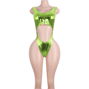 Ensemble en cuir verni brillant <span class=keywords><strong>pour</strong></span> femmes avec tenues sexy en spandex et costume de string <span class=keywords><strong>pour</strong></span> les spectacles de discothèque et de <span class=keywords><strong>festival</strong></span> - Product Image 5