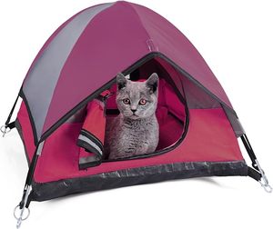 Carpa Portátil para Mascotas, Gatos y Perros Pequeños - Refugio Plegable para Viajes en Interiores y Exteriores con Puerta con Cierre y Ventana de Malla - Product Image 1