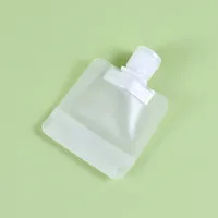 Pochette à bec rabattable rechargeable imprimée sur mesure sac d'emballage cosmétique liquide étanche pour Lotion de voyage crème trousses d'échantillons de toilette