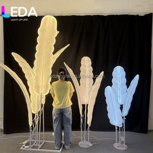 LEDA Wedding Props <b>Led</b> Plantain <b>Tree</b> Road Lead <b>Lights</b> Leaf <b>Tree</b> Walkway Stand Leading Lamp For Party Hall Stage Layout Backdrop - Product Image 6