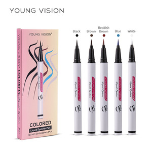 ยังวิชั่น คัลเลอร์ ลิควิด อายไลเนอร์ เพ็น ชุด 5 ชิ้น สีดำ สีน้ำตาล สีน้ำตาลแดง สีฟ้า สีขาว - Product Image 1