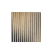 Panneau mural acoustique moderne en placage de bois massif écologique ignifuge, 100 % fibre de polyester, haute absorption acoustique NRC 0.8 pour