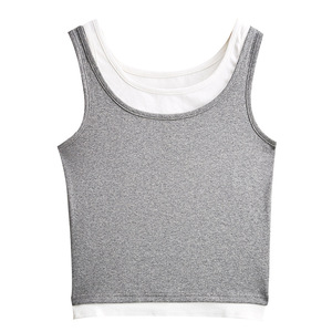 Camiseta sin Mangas Básica de Algodón Personalizada para Mujer, Primavera y Verano, Corte Ajustado, Ideal para Usar en Capas o a Diario - Product Image 6
