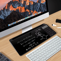 Support de clavier d'ordinateur de bureau en verre dessus noir tableau blanc calculatrice tableau blanc avec marqueur