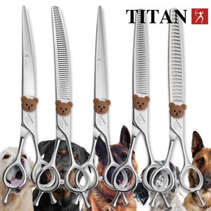 Forbici Professionali TITAN da 7.0 e 7.5 Pollici per Toelettatura <span class=keywords><strong>Cani</strong></span>, Forbici Dritte per Sfoltire il Pelo di Animali Domestici - Product Image 6
