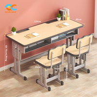 Ensemble de bureau et de chaises double pour chambre à coucher moderne en vrac bureau d'étude réglable en hauteur bureau quantité minimale de commande bas bureau deux places au design moderne
