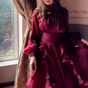 Nuevo Vestido de Moda para Mujer con Elegancia y Estilo, Diseño con Volantes y Efecto Adelgazante - Product Image 6