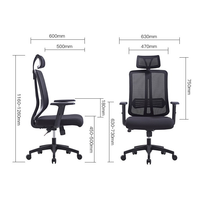Chaise de bureau moderne à dossier haut en maille, réglable, avec appui-tête pivotant - Chaise de secrétaire pour ordinateur, vente chaude