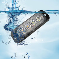 Feux latéraux de camion super lumineux à 4 LED, véhicules, camions, feux stroboscopiques d'urgence, balise clignotante, feux d'avertissement pour chariot élévateur, voiture