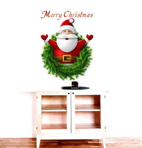 Haute qualité père noël PVC fenêtre autocollants UV imprimé <span class=keywords><strong>d</strong></span>écorations de noël papier adhésif et Film pour la <span class=keywords><strong>d</strong></span>écoration intérieure - Product Image 2
