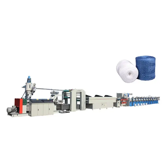Polypropylene PP Raffia Split Film Extruder Fiber Machine plastic rope twine yarn extrusion making machine production line