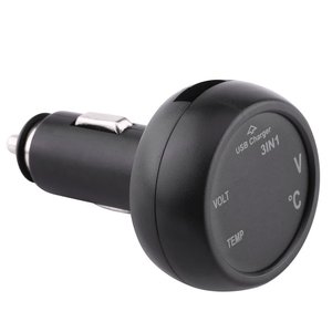 Voltmètre de <span class=keywords><strong>voiture</strong></span> universel 3 en 1 triple fonction 12V 24V Auto LED Voltmètre numérique Jauge Celsius Temp Meter Chargeur USB - Product Image 2
