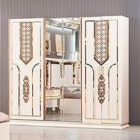 Lit double en bois de luxe avec tête de lit et éclairage, design moderne, très vendu, pour chambre à coucher