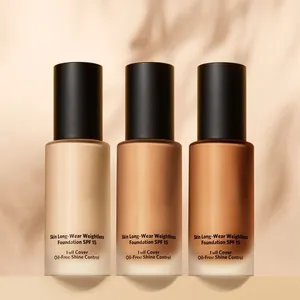 Pemasok menjual Foundation asam Hyaluronic, Foundation wajah yang aman, Foundation Makeup wanita dengan bahan penuh kulit