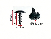 Nouvelles pinces et attaches métalliques pour voitures, fournies par l'usine chinoise Jiumail, modèle 152282, noires
