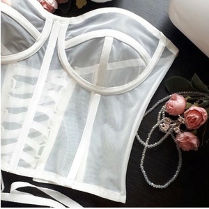Sáng bóng Corset lưới vải tuyn sáng bóng bobbinet lưới che phủ - Product Image 2