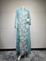 Vêtements islamiques 2026, Abaya pour femmes, robe musulmane, applique en sequins, robes kaftan de luxe, mode Dubaï, robes kaftan modestes pour femmes