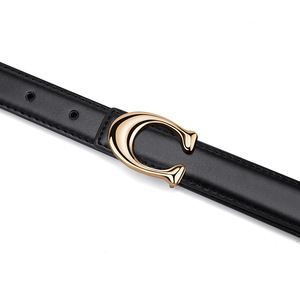 Fibbia liscia a forma di C cintura morbida e resistente da <span class=keywords><strong>donna</strong></span> alla moda accessori di <span class=keywords><strong>abbigliamento</strong></span> da <span class=keywords><strong>donna</strong></span> abbinati a cintura Casual da lavoro - Product Image 4