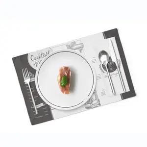 Custom Paper Placemat Catering Hotel Pub Party Dining Table Mat Pad Disposable Placemats Paper for Restaurant