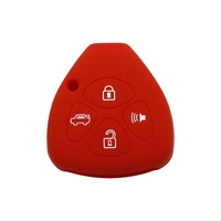 Accesorio para automóvil Cubierta protectora de silicona de 4 botones para llaves de automóvil Asequible Compatible con Land Cruiser Corolla Prius RAV4