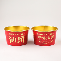 Bol en papier jetable personnalisé écologique, micro-ondable, impression dorée, pour salade de fruits, bol d'açaï, nouilles, autres aliments