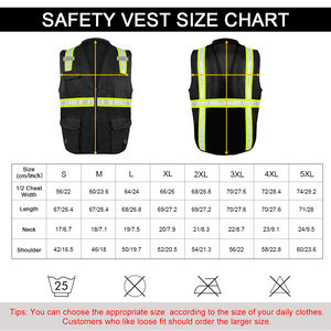 เสื้อกั๊กนิรภัยสีดำสำหรับงานก่อสร้าง คุณภาพสูง ผลิตจาก PVC สะท้อนแสง  มีหลายช่องใส่ของ  รับสกรีนโลโก้ตามแบบ  มีสินค้าพร้อมส่ง จัดส่งรวดเร็ว - Product Image 6
