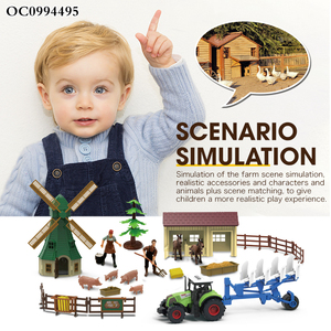 58 pièces réaliste modèle <span class=keywords><strong>tracteur</strong></span> <span class=keywords><strong>ferme</strong></span> maison <span class=keywords><strong>animaux</strong></span> ensemble enfants jouets <span class=keywords><strong>avec</strong></span> animal - Product Image 3