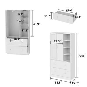 Il guardaroba del bambino di alta qualità progetta le porte moderne del guardaroba della camera da letto progetta le ragazze per la camera da letto - Product Image 1