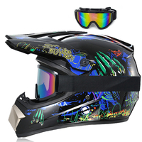 Casque de motocross en matériaux ABS personnalisés, casque tout-terrain avec lunettes, coque ABS certifiée DOT pour hommes et femmes adultes