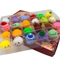 Jouets promotionnels OEM de Noël, boîte mystère en TPR/PU, jouets à presser en plastique, ornements, pendentifs, ensemble de jouets Squishy de construction Père Noël