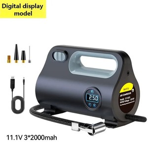 Pompa Ban Digital Portabel dengan Monitor Tekanan Ban 12V Bahan ABS Pompa Udara & Kompresor Pengisian Cepat - Product Image 1