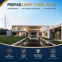 Casa Prefabricada, Villa de Estructura de Acero Duradera con Diseño de Bajo Mantenimiento para Proyectos Residenciales Privados e Inversionistas
