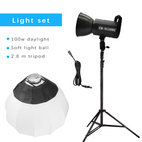 Lumière vidéo LED bicolore 100W éclairage de photographie avec kit d'éclairage vidéo Bowens Mount Lantern Softbox pour YouTube