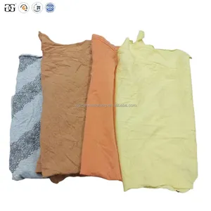 Dunkle Farbe Wischen Abfall Gebraucht industrie Baumwoll lappen Mischfarbe T-Shirt Recycelte Baumwoll lappen