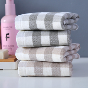 Toalla Cuadrada Mini a Cuadros de Algodón 100% Teñido con Hilo Premium, 34x34cm, Sin Bucle de Torsión, Suave, de Secado Rápido, Ecológica, para Hogar Nórdico - Product Image 2