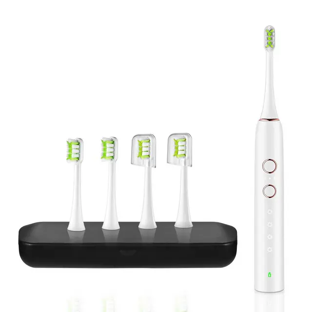 Food grade tooth brush head adult rechargeable Ipx7 waterproof teeth whitening sonic electric toothbrush
