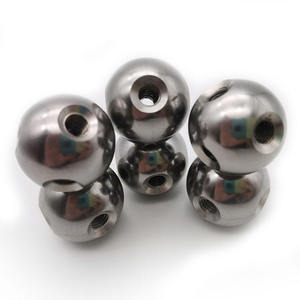 Bola Roscada de Acero Cromado <span class=keywords><strong>Trima</strong></span> de 20mm 25mm M6 M8 con Seis Orificios, Bola Pulida Roscada para Conexión de Vitrinas HRC50-62 - Product Image 5