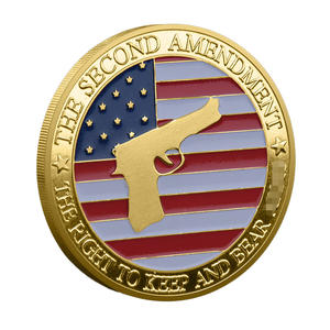 Moneda Conmemorativa <span class=keywords><strong>de</strong></span> Metal en Stock, Recuerdo Personalizado con el Tema del Segundo Enmienda, Citas <span class=keywords><strong>de</strong></span> Samuel Adams - Product Image 2