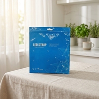 Pochette à trois soudures latérales en aluminium, personnalisée, avec fermeture éclair, pour le stockage de bandes LED, résistante à l'humidité