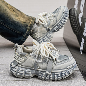 Zapatos de hombre estilo nuevo Primavera 2026 - versátiles, con suela gruesa, duraderos, resistentes a la intemperie y con aspecto envejecido - Product Image 4