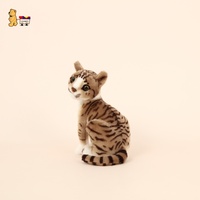 Unisex Kinder Haustier Geburtstagsgeschenk Cartoon Niedliches PP Baumwolle Plüsch Katzenspielzeug Realistisches Weiches Tabby