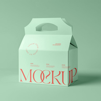 Boîte d'emballage en papier pliable avec logo personnalisé en gros avec poignée pour l'emballage de gâteau Boîte d'emballage cadeau alimentaire