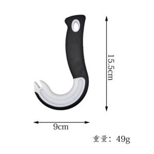 Ouvre-boîte à anneau facile à ouvrir, ouvre-boîtes à crochet en J, outil antidérapant en caoutchouc pour boîtes de conserve et bouteilles, idéal pour les seniors, les enfants et les personnes ayant des doigts faibles - Product Image 2